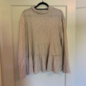 Anthropologie Eri & Ali Sweater, Cream, Size L